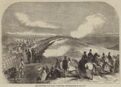 La finta battaglia dei volontari a Brighton, estrema destra della linea da John Palmer